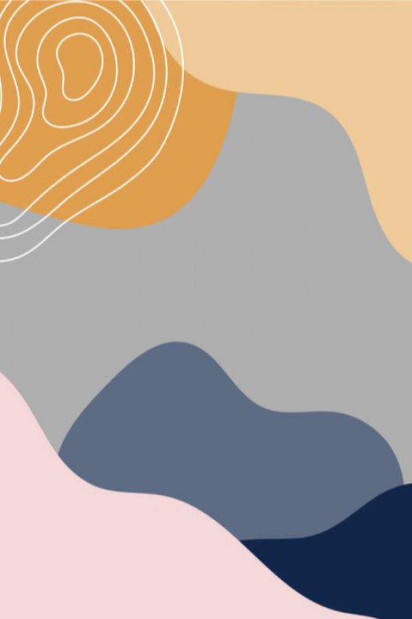 pastel coloured print with wavy lines