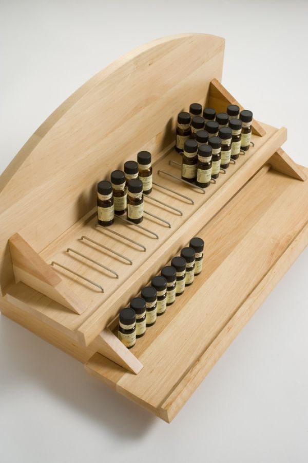 wooden display stamd for Aromatherapy products