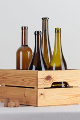 A wooden crate with