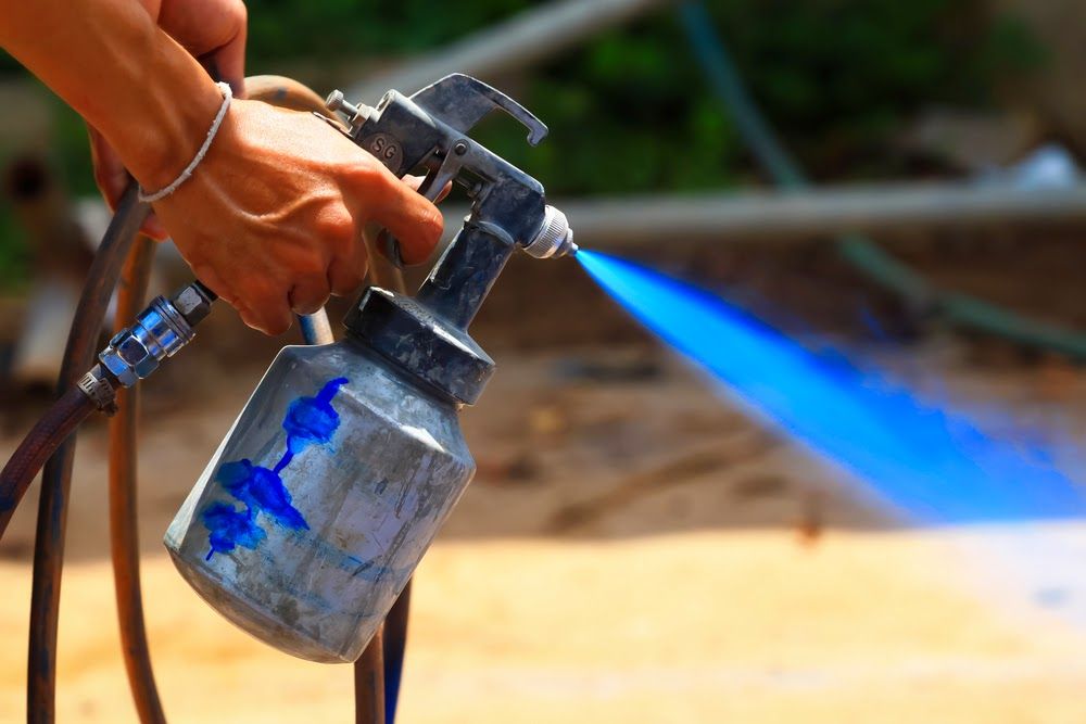 Polmac Wood Stain Powerspraying